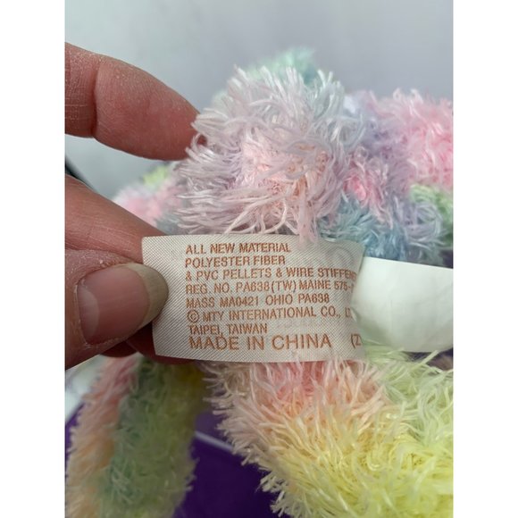 Dan Dee Collectables Choice Tie Die Bunny Pastels Pink Nose and Bow Yellow Posea - Picture 5 of 11